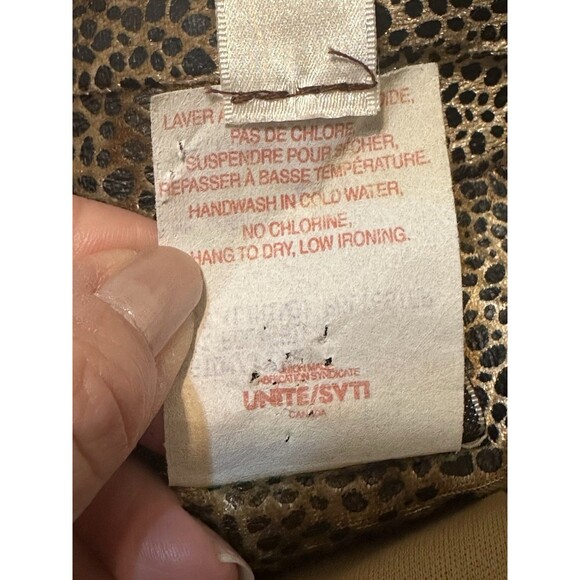 Joseph Ribkoff Women Size 8 Animal Print Belted Blazer Foiled Crushed Velvet - Picture 11 of 11